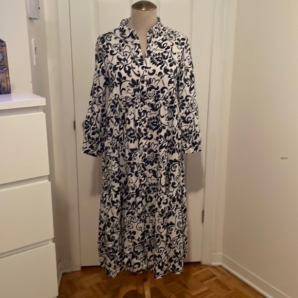 Joie Linen Floral Long Sleeve Tiered Maxi Dress - Picture 2 of 13